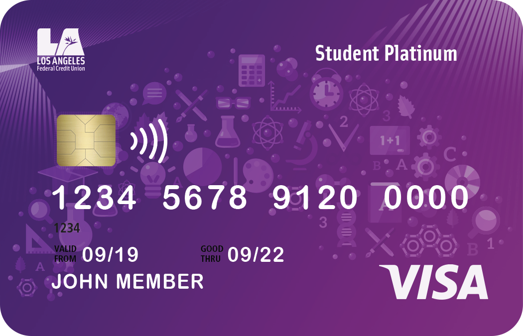 LAFCU's Student Platinum Visa Card